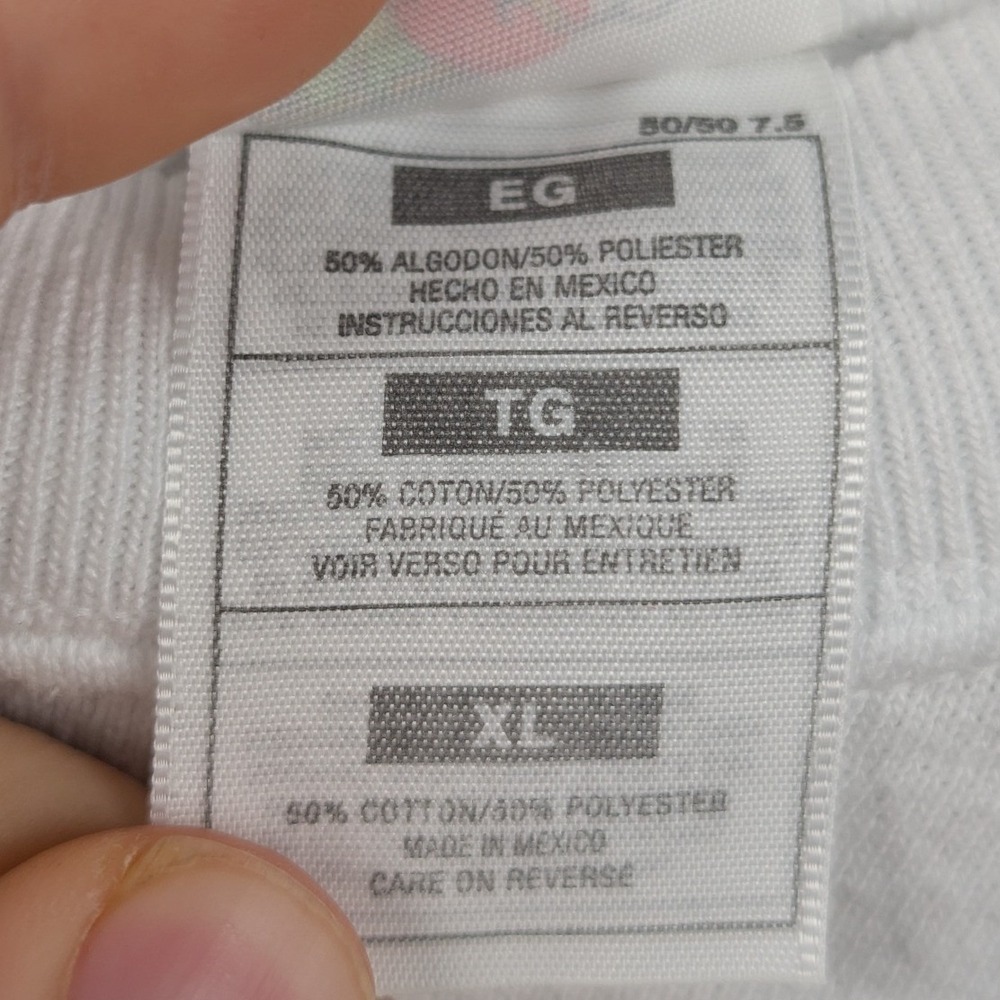 VTG Humor Sweatshirt Men's XL White Cat Graphic Animal Cute Boxy Cartoon 90s - Picture 4 of 12